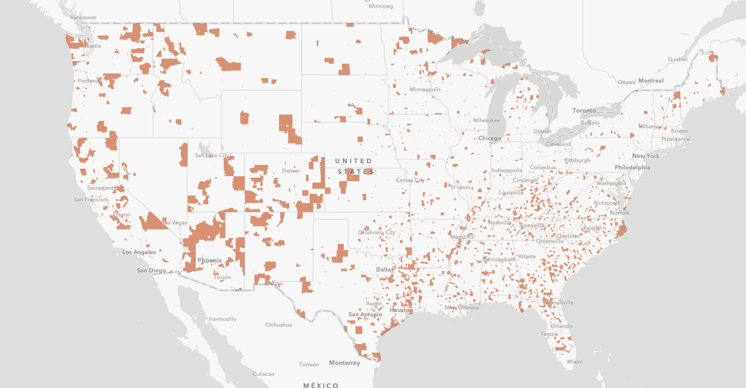 US Map of Opportunity Zones